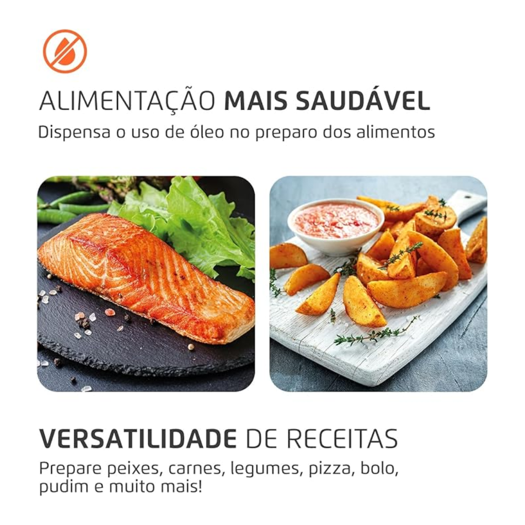 Fritadeira Air Fryer Forno Oven 12L, Mondial